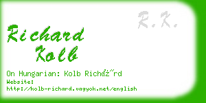 richard kolb business card